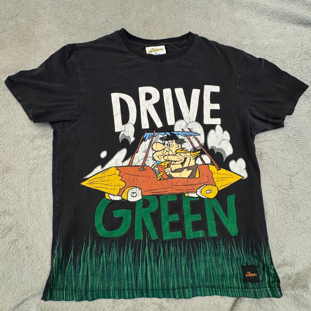 Flintstones Tshirt Men's Size Medium Drive Green Yabba Dabba‎ Doo